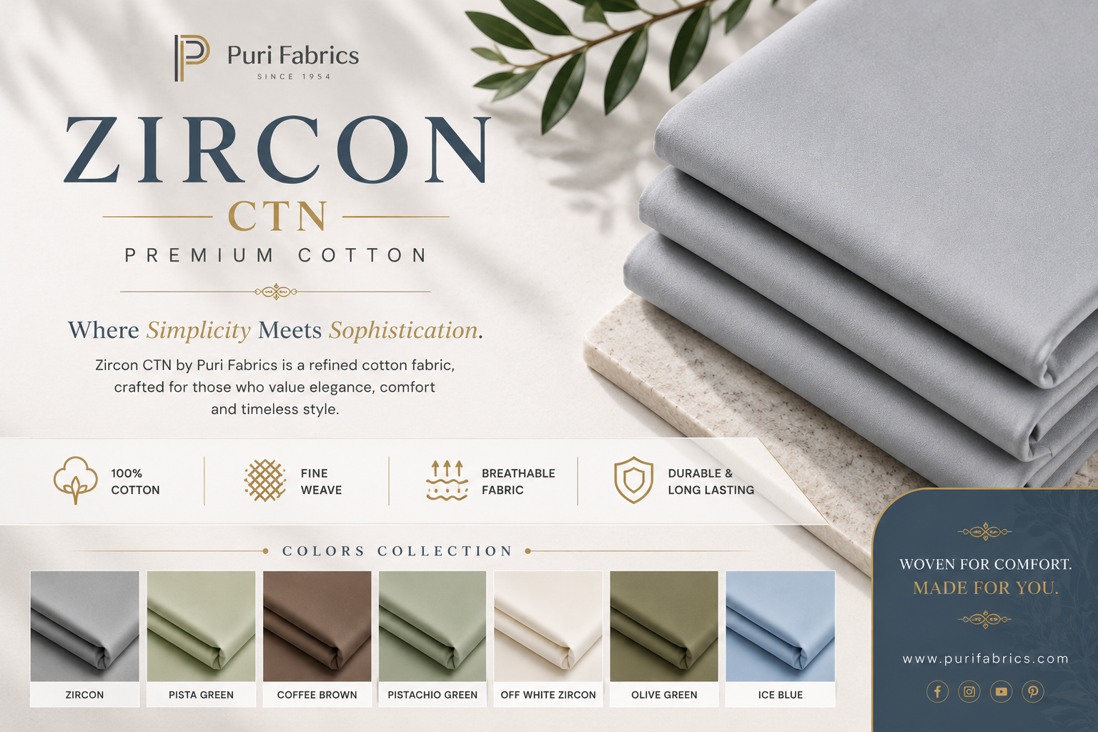 puri fabrics – zircon ctn
