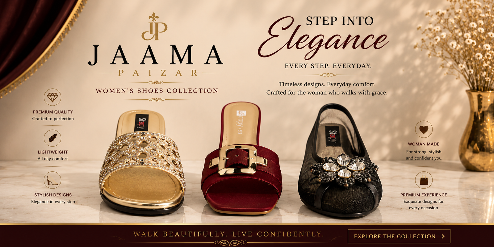 JAAMA PAIZAR Women's Shoes Collection banner 2