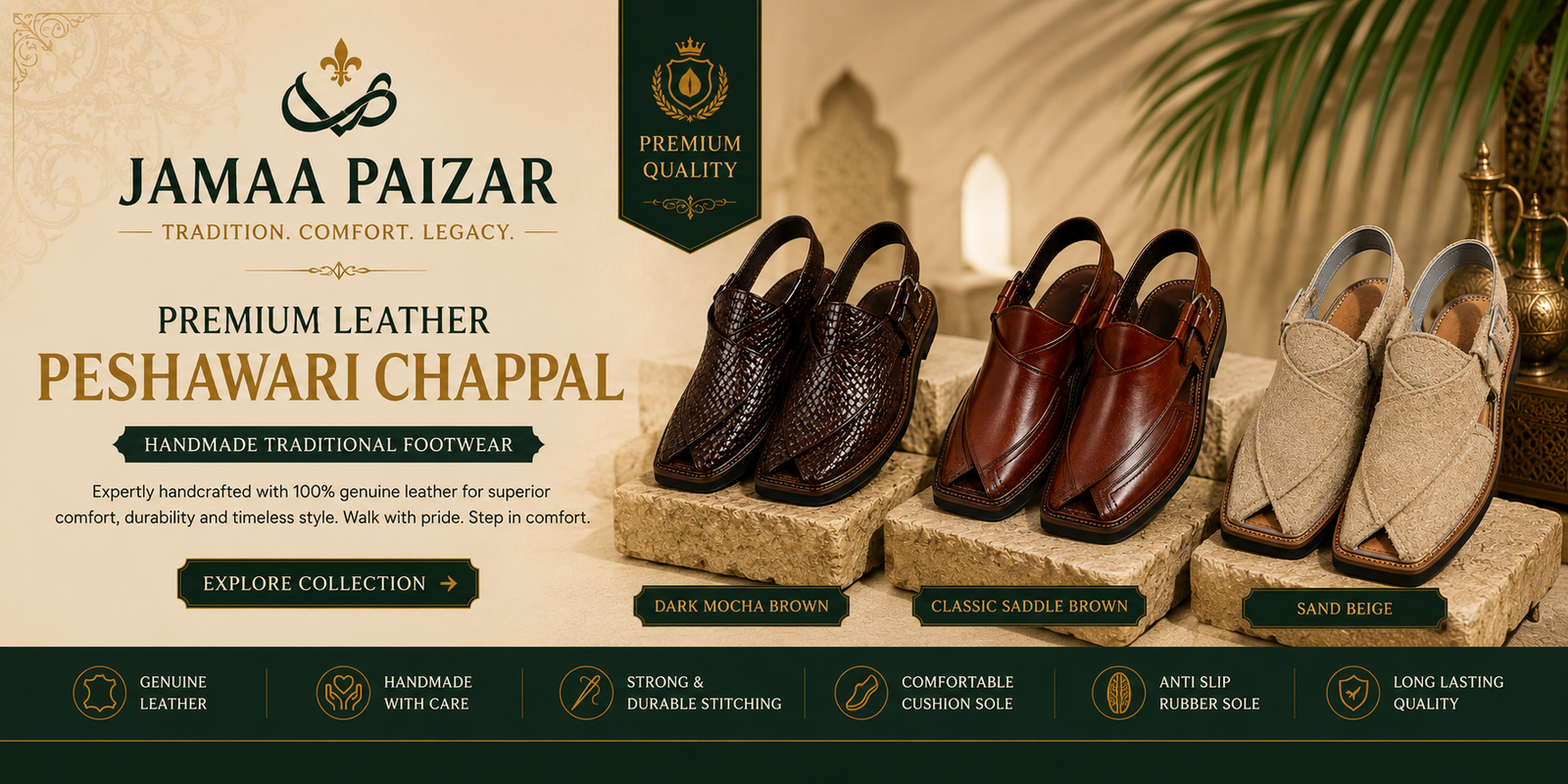 Jamaa Paizar Premium Leather Peshawari Chappal – Handmade Traditional Footwear jamaa paizar premium leather peshawari chappal – handmade traditional footwear